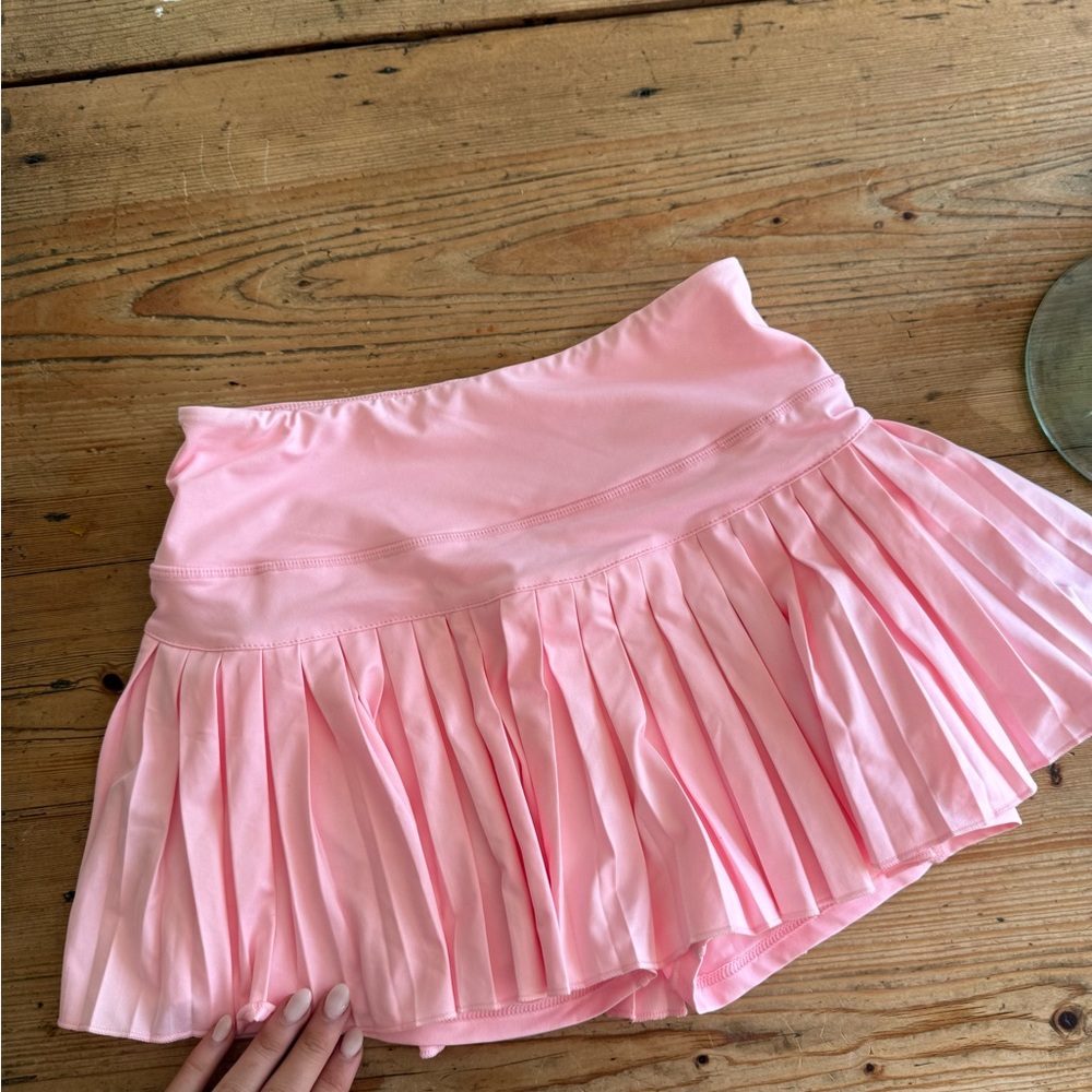 Goldhinge Pink Pleated Women's Skirt